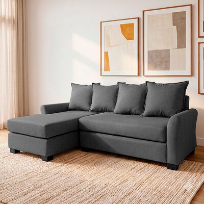 Seccional Izquierdo Living Factory Montreal 4 Cuerpos Gris