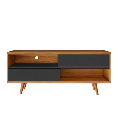 Rack TV Home Mobili Salom Hasta 50" Negro Nogal