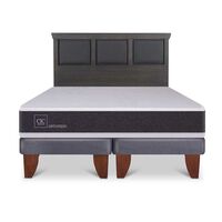 Cama Europea CIC Base Dividida 2 Plazas Ortopedic + Respaldo Torino