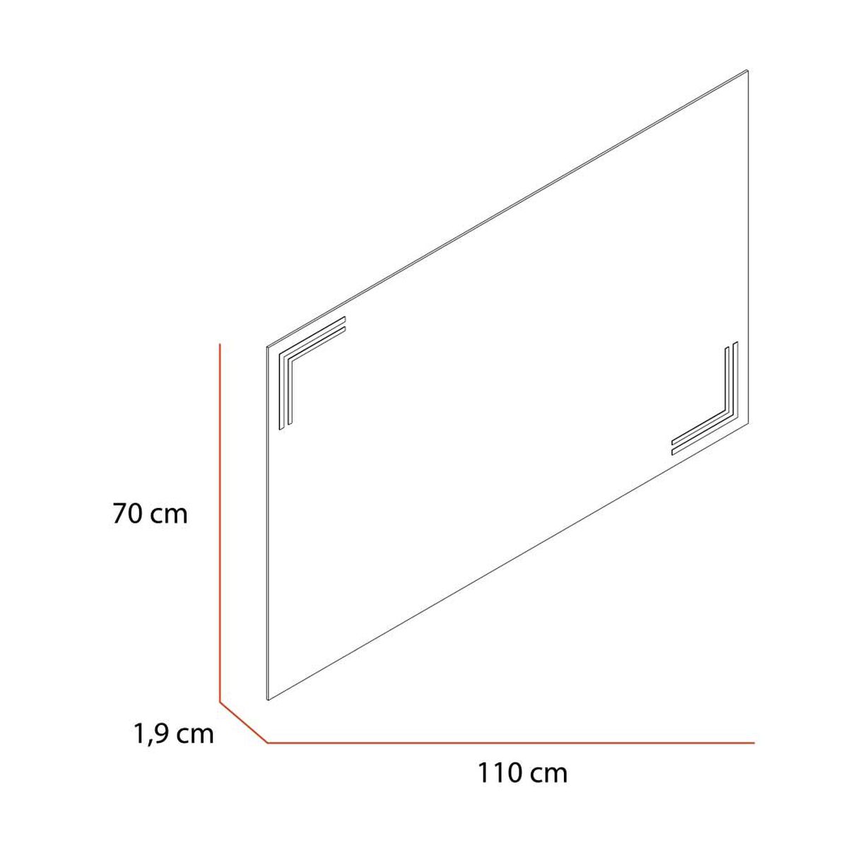 Espejo Rectangular TuHome Iberia 70 x 110 cm