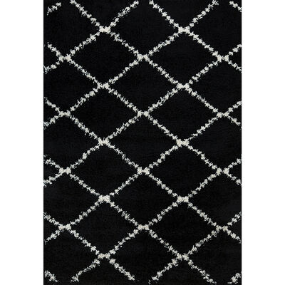 IDETEX Bajada de Cama Idetex Shaggy Cell 150 x 200 cm Negro