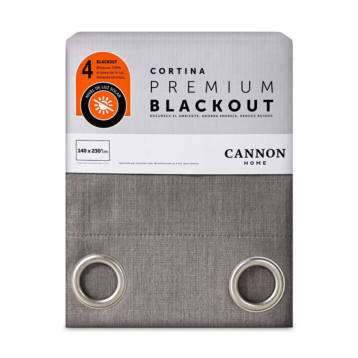 Cortina Blackout Cannon 230 x 140 cm Tabaco
