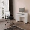 Combo Oficina Escritorio Blanco + Silla New York Negra y Blanca Arthome