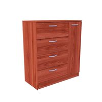 Cómoda Stanford 4 Cajones 1 Puerta Cerezo