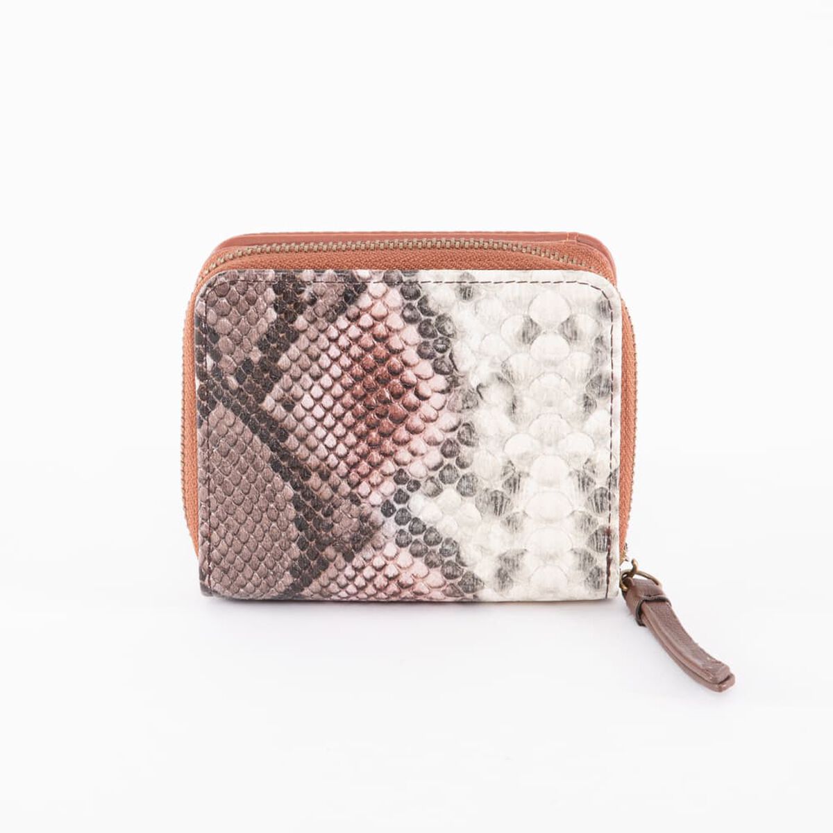 Billetera Piton Naranja Eco Cuero Mujer Portman Club