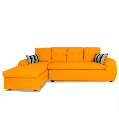 Seccional Izquierdo Elegant Houston Cheise Tela 5 Cuerpos Oro