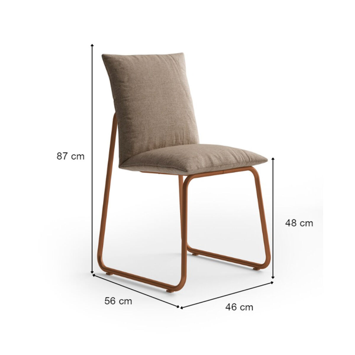 Juego de Comedor Roca Soft 4 Sillas Canela