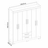 Closet Home Mobili Badara 6 Puertas 2 Cajones Caf&eacute;