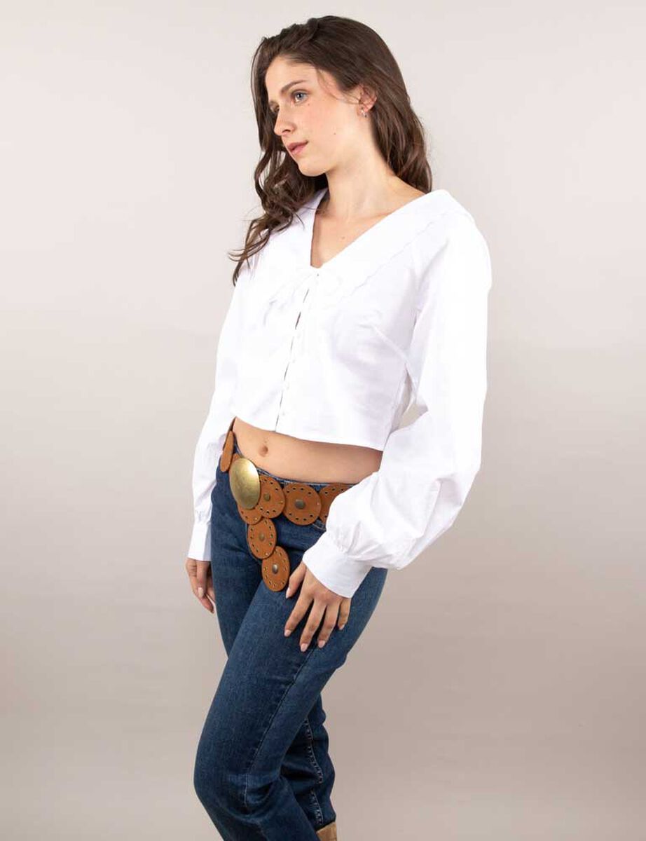 Blusa Crop Manga Larga Mujer Icono