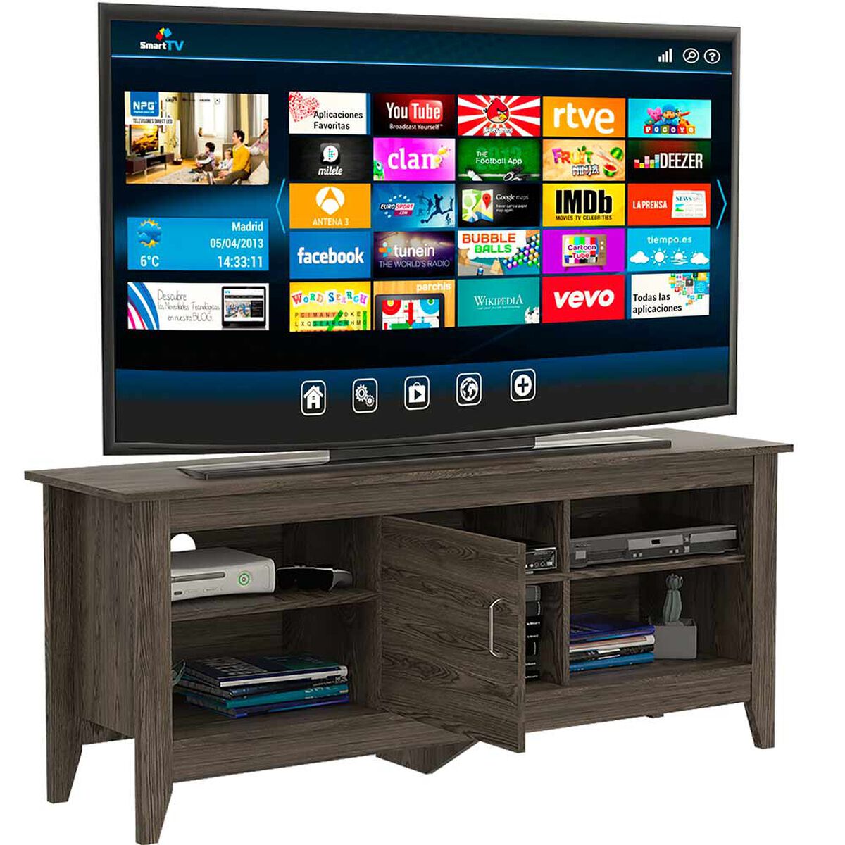Rack TV Hasta 65" con Puerta TuHome Essential