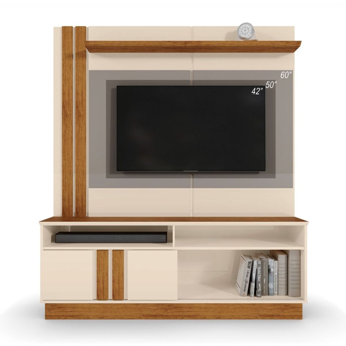 Estante TV Exit Fortaleza Hasta 60" Beige