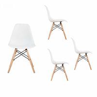 Set 4 Sillas Spazzio Badem Blanco