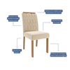 Juego de comedor Decocasa Louis 4 Sillas Off White