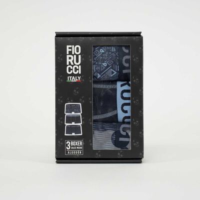Pack 3 Bóxer Medio Hombre Fiorucci Azul