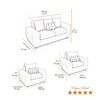 Juego de Living Elegant Detail New Houston 2-1-1 Cuerpos Caf&eacute;