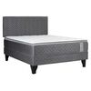 Cama Europea Celta 2 Plazas Carbono + Respaldo Acolchado