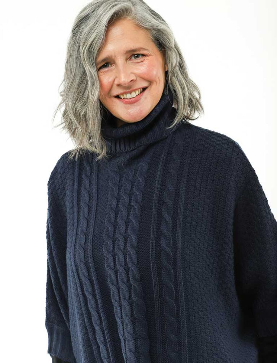 Sweater Poncho Mujer Portman Club