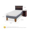 Cama Europea CIC 1 Plaza Excellence Plus + Respaldo + Velador New Dublin Choc