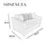 Sof&aacute; Elegant Detail Minesota 3 Cuerpos Azul