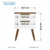Velador Onessta New Conect 2 Cajones Blanco Jatoba