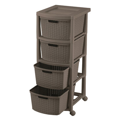 Cajonero  Rimax De Rattan 4G Mocca