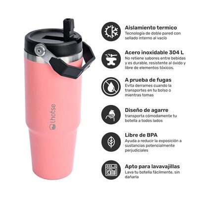 Imagen 2 del producto Botella Térmica Insulada Travel Mug 900ml Pink Lhotse