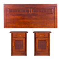 Respaldo King + 2 Veladores CIC Milán