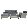 Juego de Comedor para Terraza Casanova Sofá Seccional 3 Cuerpos + Sillón 1 Cuerpo