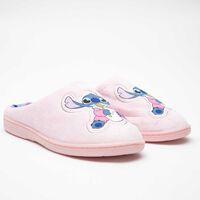 Pantufla Mujer Stitch Rosado