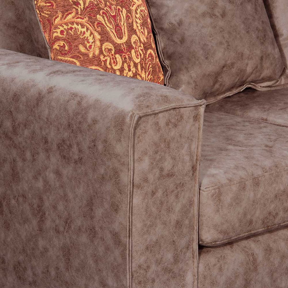 Juego de Living Black Factory Ezeiza Sof&aacute; 3 Cuerpos + Dos Sillones 1 Cuerpo Caf&eacute;