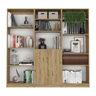 Imagen 2 del producto Estante 4 Repisas + Estante 2 Puertas + Estante 5 Repisas TuHome Home Macadamia