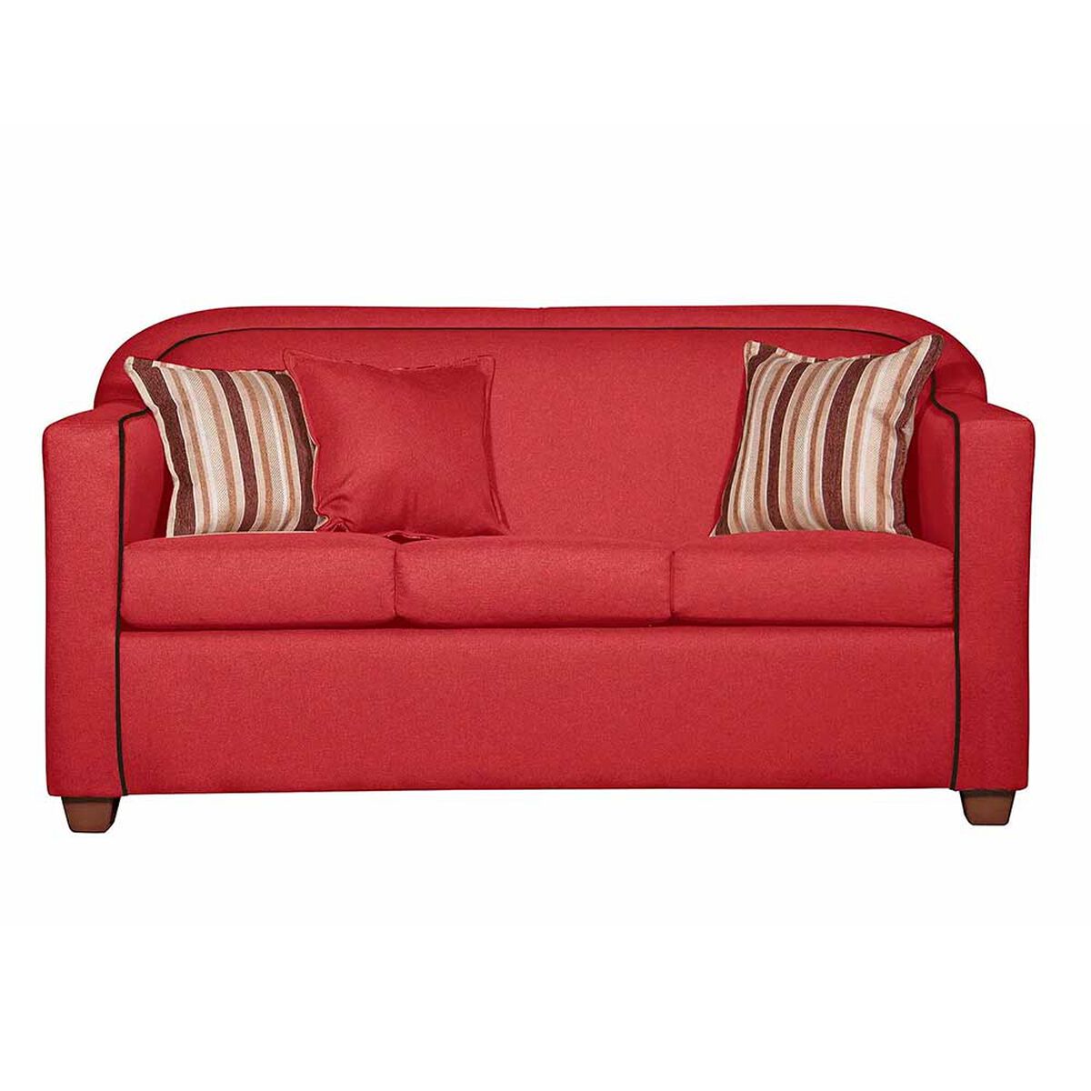 Juego de Living Ruzam Mobel Zafiro Sofá 3 Cuerpos + Dos Sillones 1 Cuerpo Lino Rojo