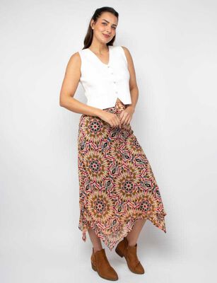Imagen 2 del producto Falda Maxi Estampada Mujer Alma Color-1