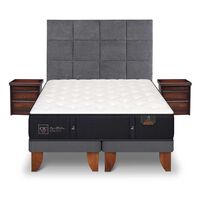 Cama Europea CIC Base Dividida Súper King Premium + Respaldo + Veladores
