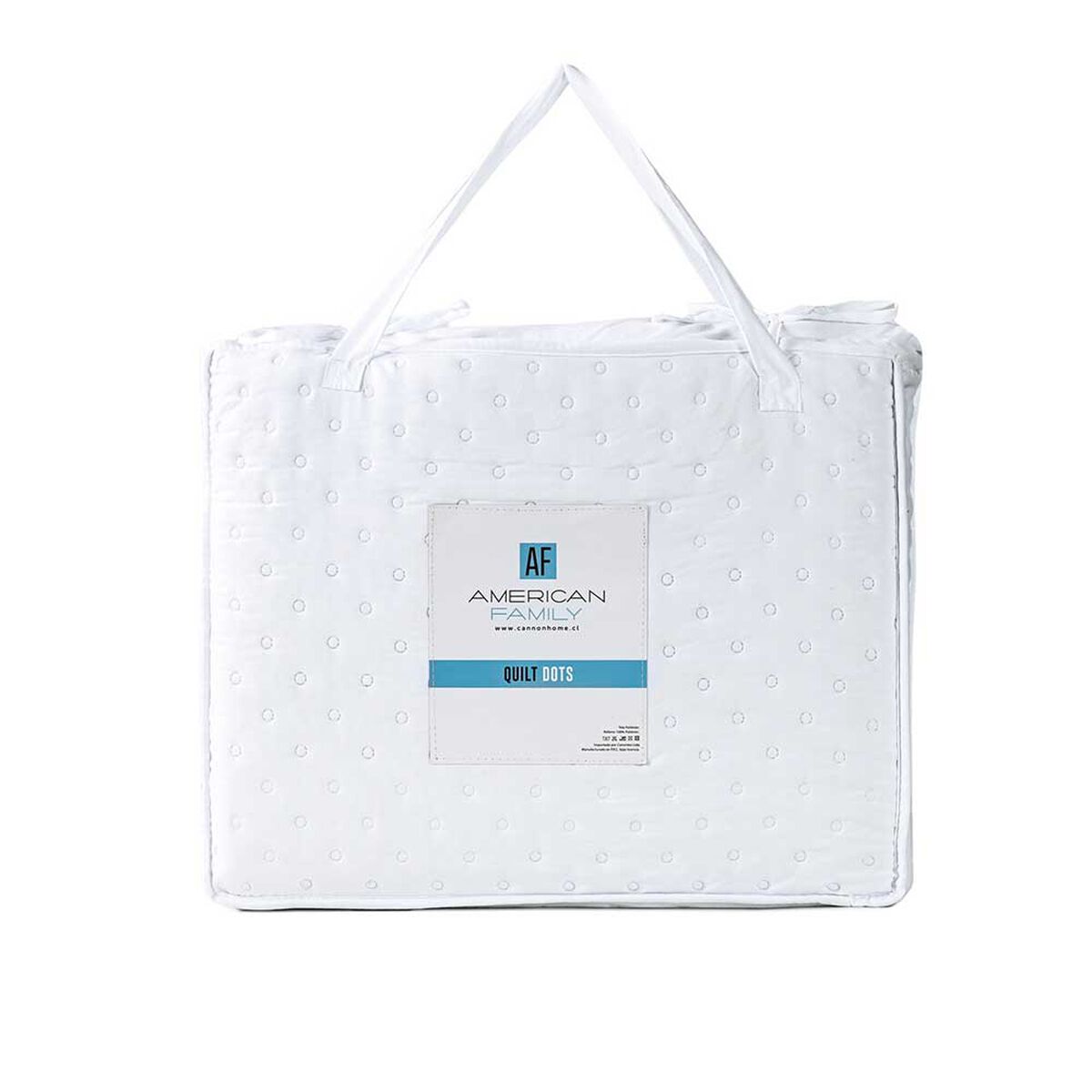 Quilt American Family King Dots Blanco