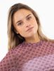 Polera Crop Transparente Estampada Manga Larga Mujer Icono
