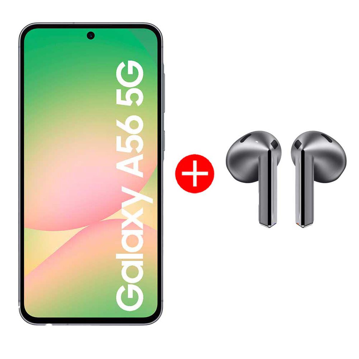 Combo Celular Samsung Galaxy A56 128GB 6,7" Gris Incre&iacute;ble Liberado + Aud&iacute;fonos Bluetooth Samsung Galaxy Buds3 Silver&nbsp;
