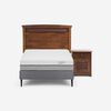 Cama Europea Rosen 1 Plaza Pratta + Respaldo + Velador Veneto