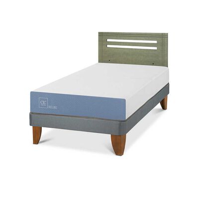 Imagen 2 del producto Cama Europea CIC 1,5 Plazas Excellence + Respaldo Munich Olivo