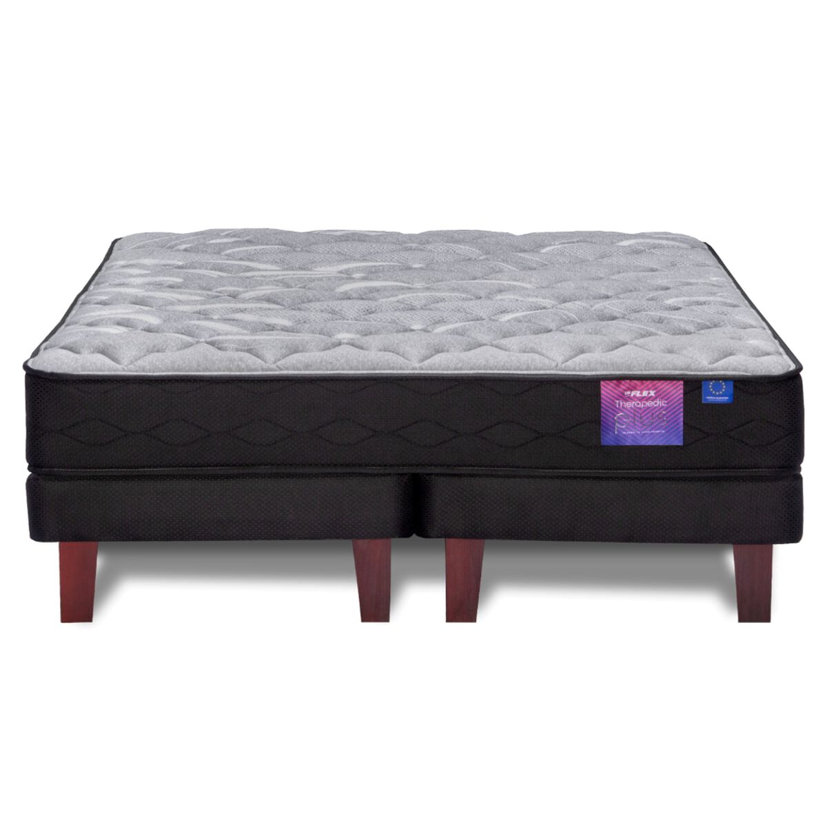 Cama Europea Flex Base Dividida 2 Plazas Therapedic Plus
