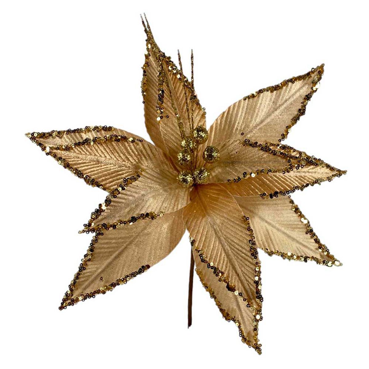 Flor Decorativa Navidad Casanova C34VNT5184 Dorado