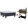 Combo Cama Europea Celta Base Dividida King Everest Cobre + Parrilla a Carb&oacute;n Casanova Cover Premium Medium
