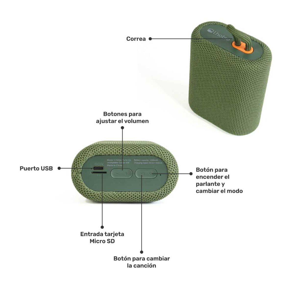 Kit Smartwatch Lhotse Vibe 05 Cream + Parlante Verde