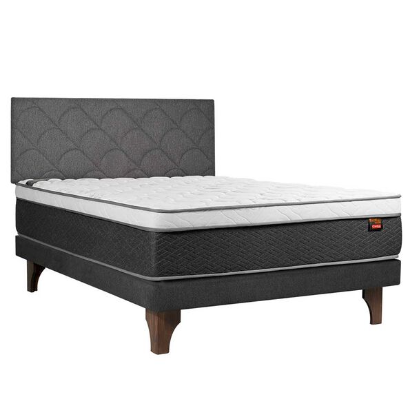 Cama Europea Celta 2 Plazas Everest + Respaldo Everest