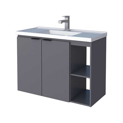 Imagen 1 del producto Vanitorio + Lavamanos Vekkahome Aster 80 Gris