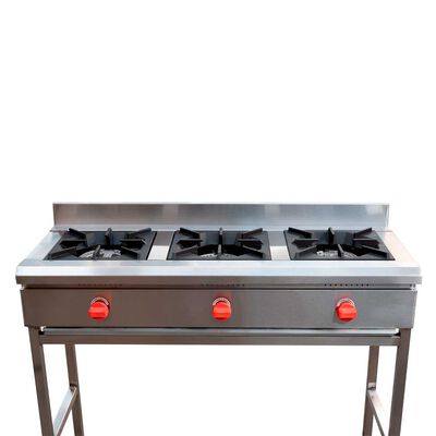 Imagen 2 del producto Anafe Ticgas 3 Quemadores Inox Glp