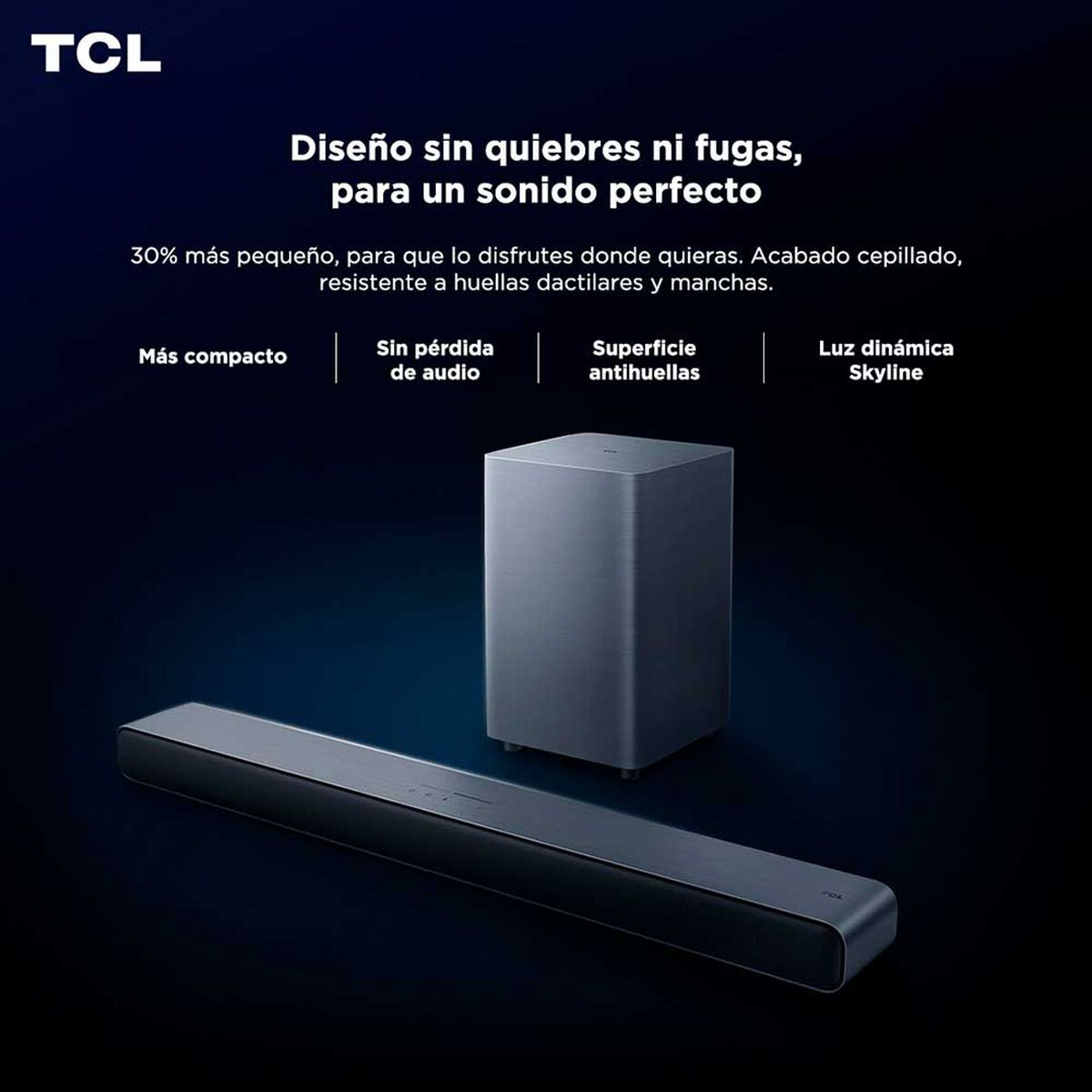 Soundbar TCL S55H 2.1 Ch 220W + Subwoofer