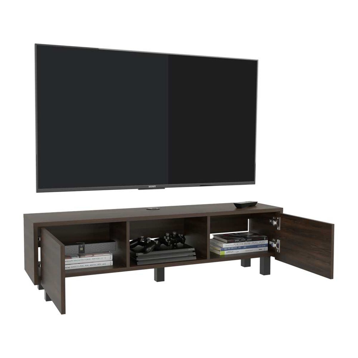 Panel TV TuHome Glen Hasta 65" Nogal Europeo