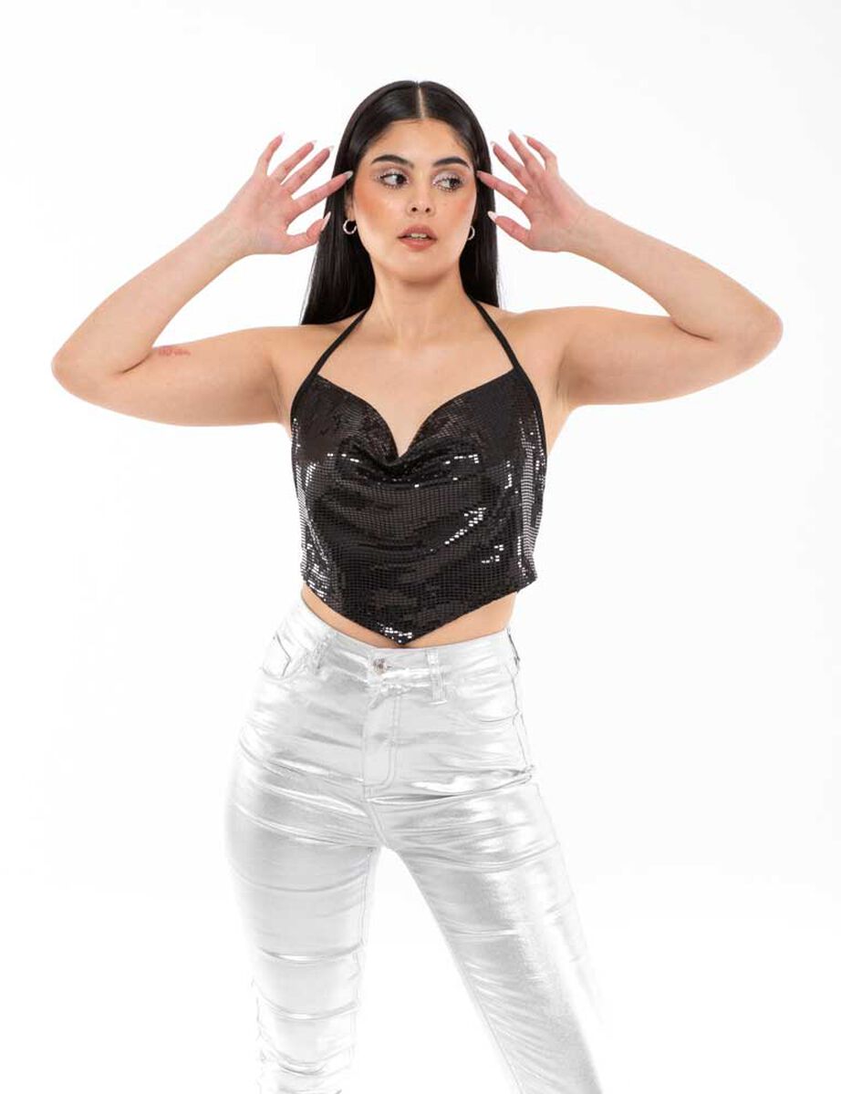Polera Crop Sin Mangas Mujer Icono