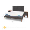 Cama Europea CIC King Alaska + Respaldo + 2 Veladores